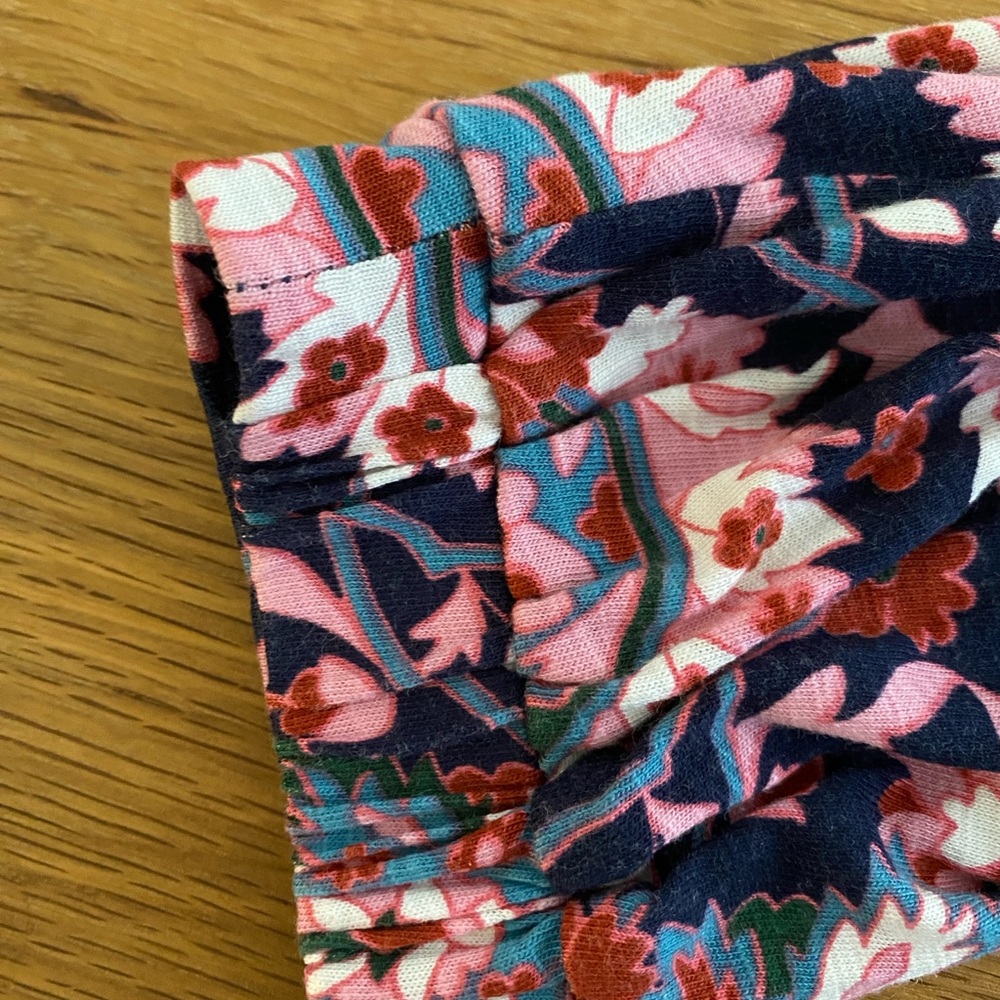 Boden Floral Jersey Midi Dress 10L | Long Sleeve V-Neck | Cotton TENCEL - Picture 8 of 11